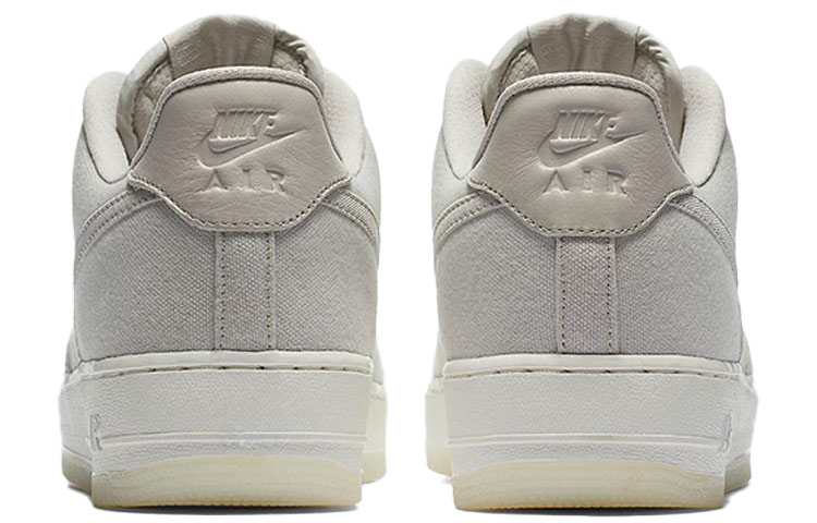 Мужские кеды Nike Air Force 1 Retro QS CNVS (серые) — Молочный — фото 4