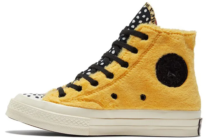Converse Chuck Taylor All Star 70 Hi Fleece Citron Zest Polka Dot Women's