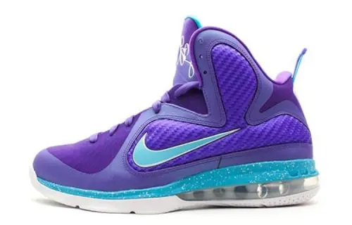 Nike Lebron 9 Comfortable and daily practical combat Anti-slip and lightweight high-top basketball shoes men's purple