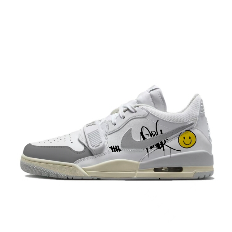 Jordan Legacy 312 Synthetic Leather, Leather Slip Resistant Low top Vintage Basketball Shoes Men’s Ecru