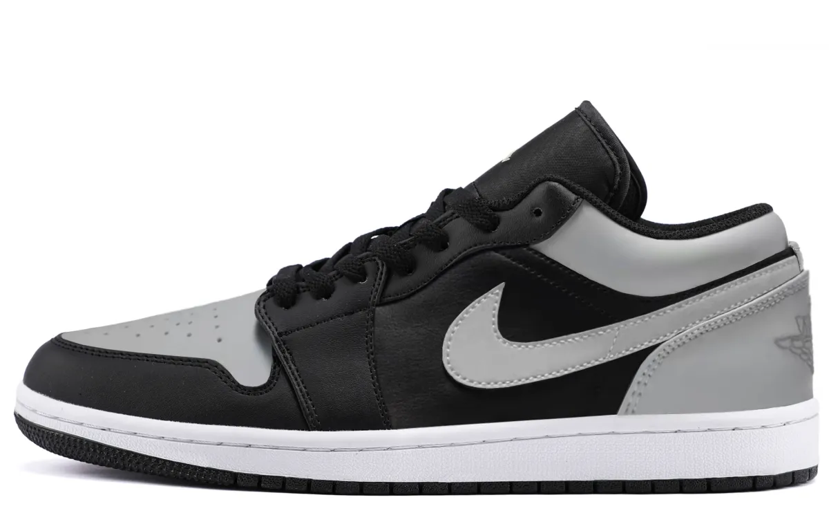 Jordan Air Jordan 1 Lightweight Low top Vintage Basketball Shoes Unisex Shadow Gray