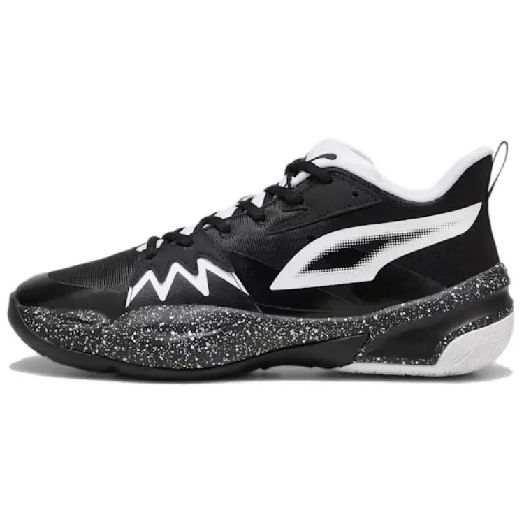 PUMA Genetics Slip Resistant, Breathable, Lightweight Low top Basketball Shoes Unisex Black