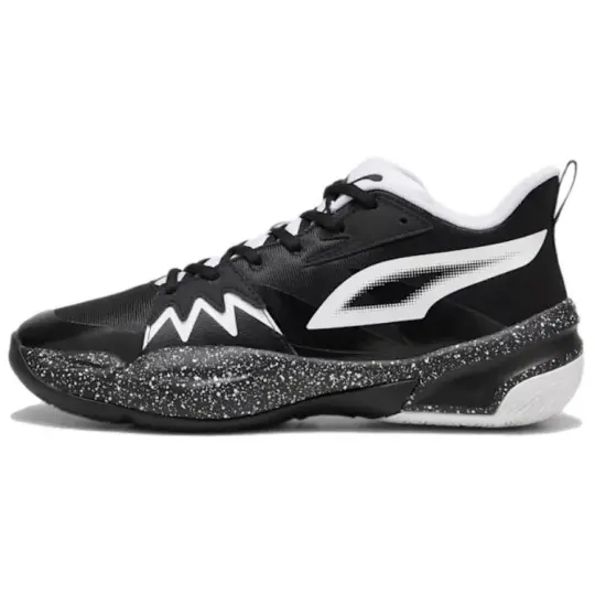 PUMA Genetics Slip Resistant, Breathable, Lightweight Low top Basketball Shoes Unisex Black