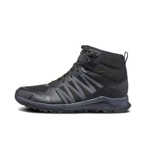 THE NORTH FACE Slip Resistant, Abrasion Resistant, Waterproof, And Breathable Mid top Hiking Shoes Women's Black