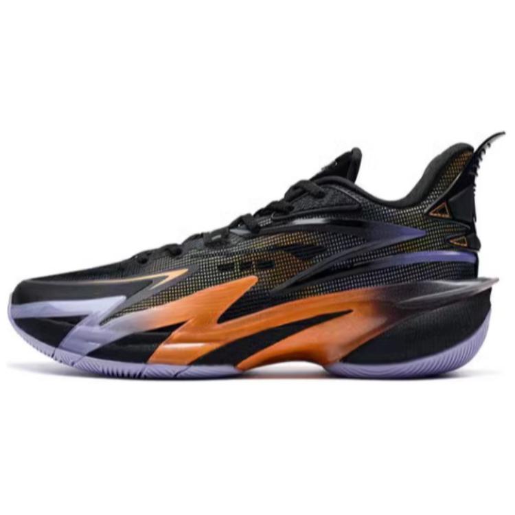 XTEP Battle 3 Comfortable Cushioning Low top Basketball Shoes Men’s Black Orange Purple