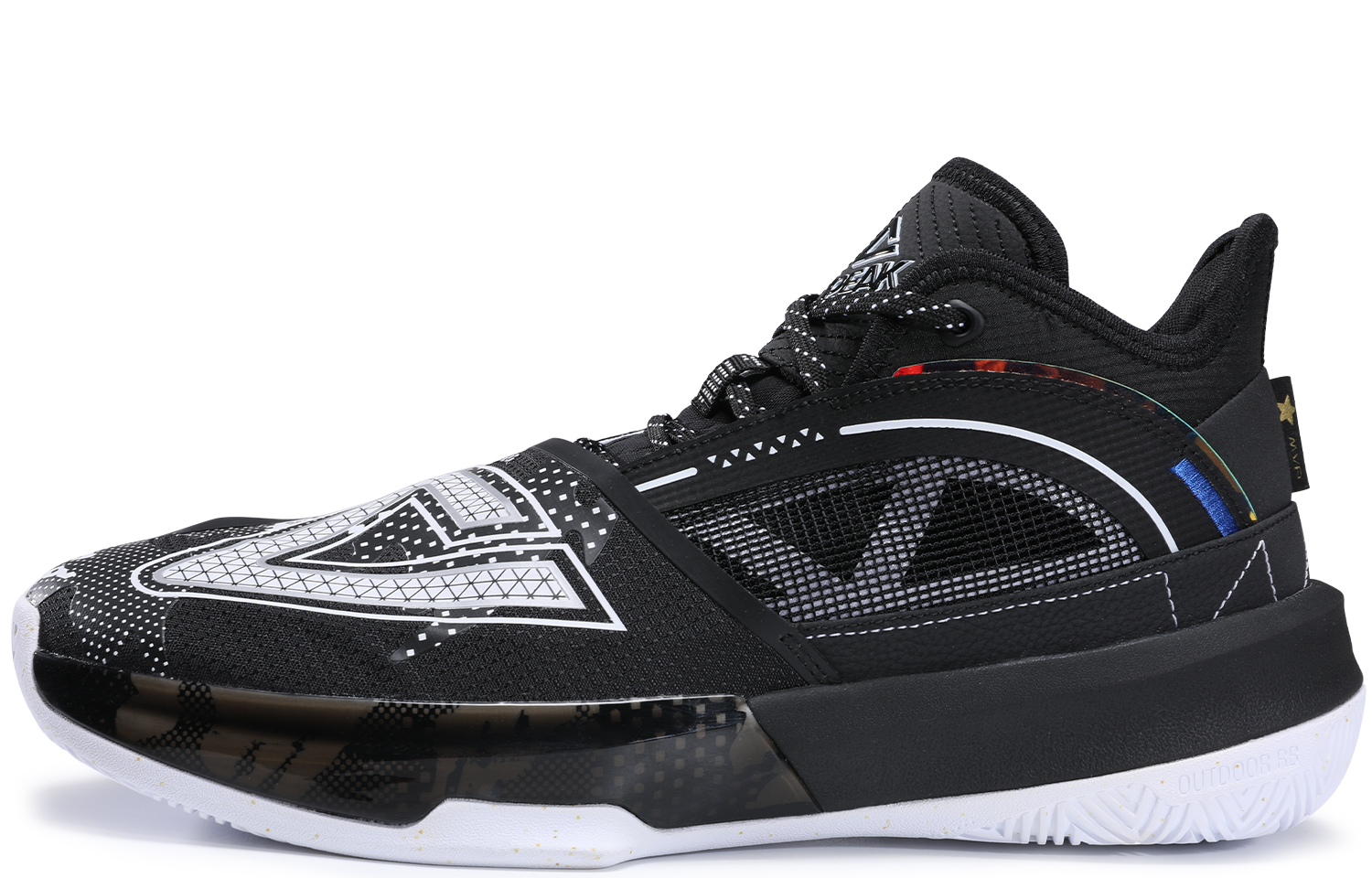 PEAK State Extremely Large Triangle 1.0 Cushioning, Non Slip, And Waterproof Mid top Taichi Basketball Shoes Men’s