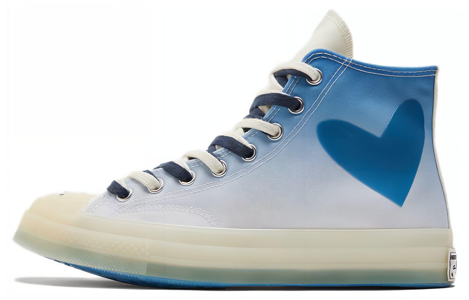 Converse 1970s Chuck Taylor All Star Abrasion Resistant Height Increasing High top Canvas Shoes Unisex Blue