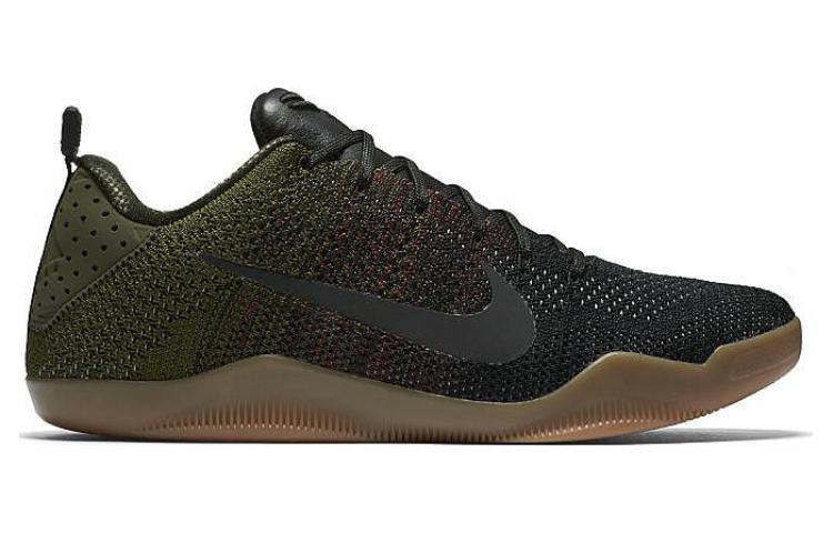 Мужские кроссовки Nike Kobe 11 Elite Low 4KB Black Horse (черно-красные) — 黑/团队红/糙绿 — фото 2