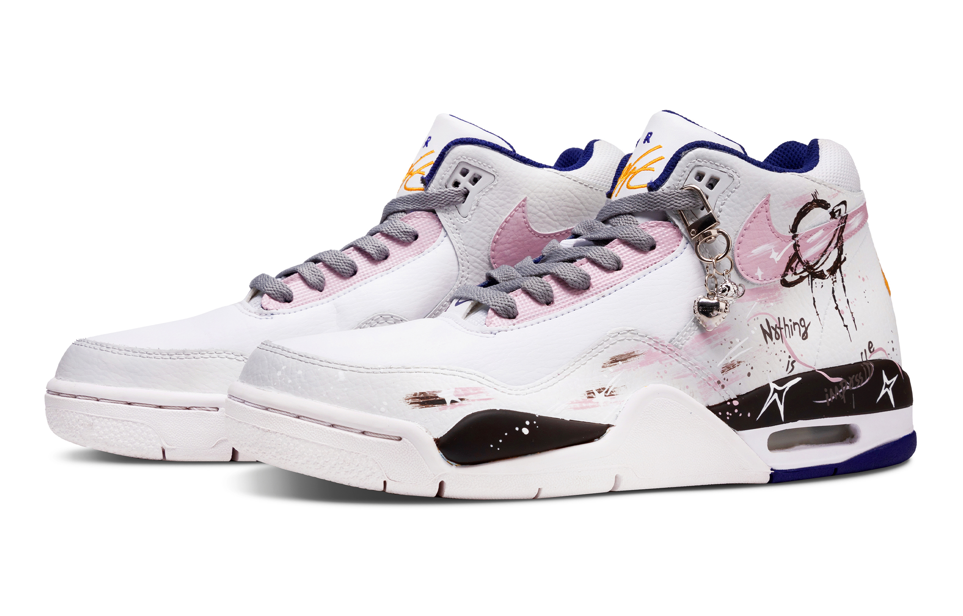 Nike Flight Legacy Steam Planet Slip Resistant Abrasion Resistant Mid top Vintage Basketball Shoes Men’s