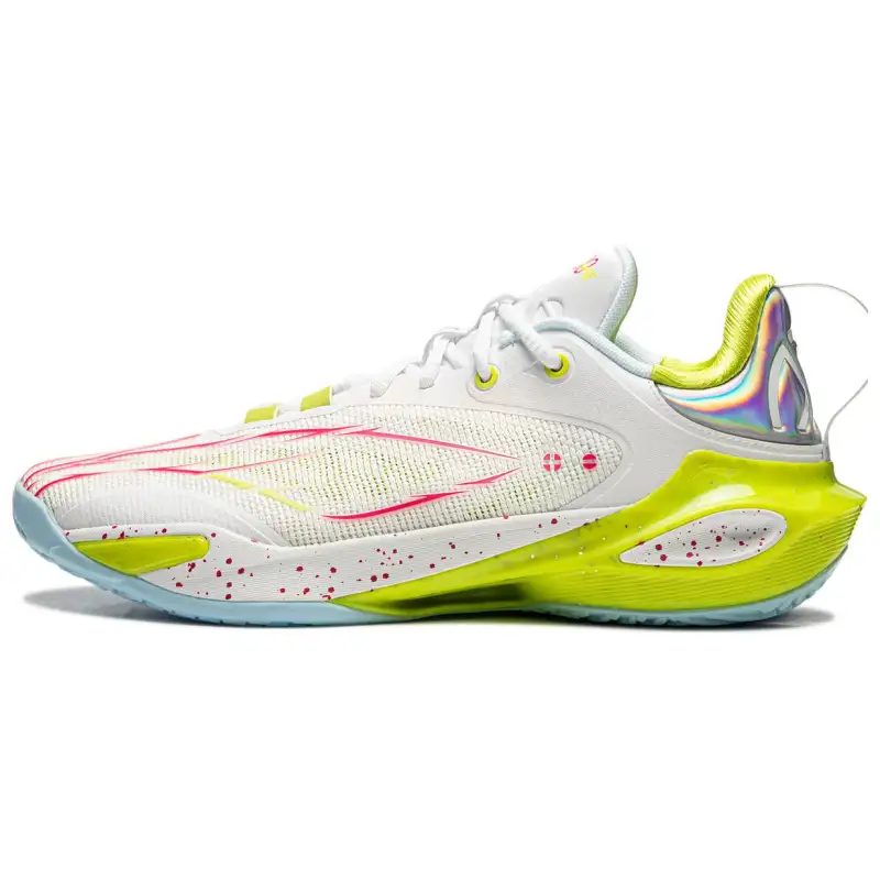 Li Ning Speed 11 Support Rebound Low top Basketball Shoes Men's White Green Red