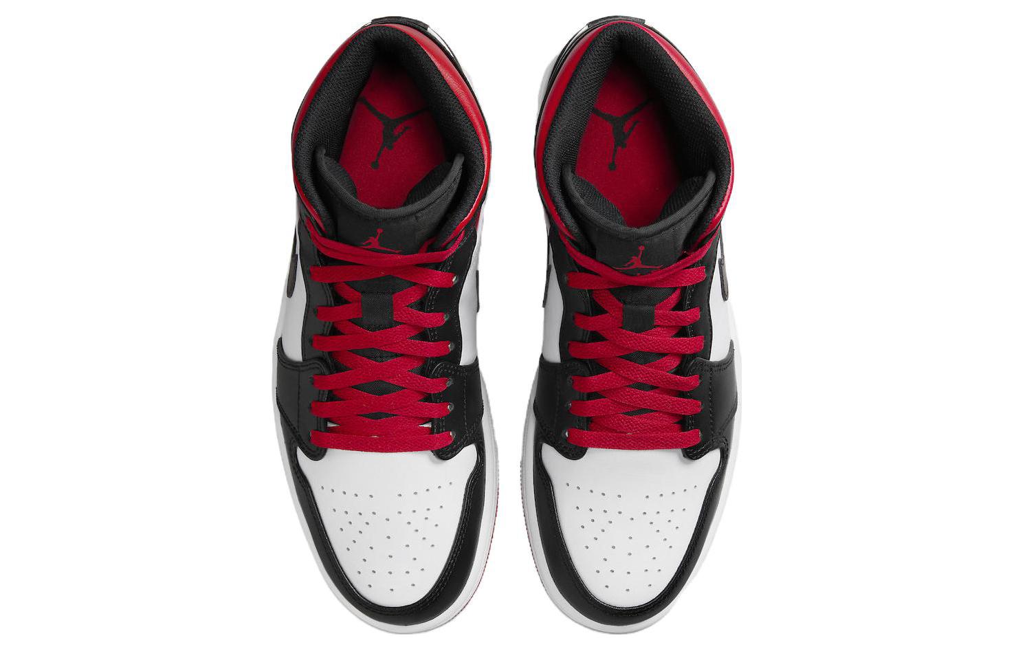 Jordan 1 Mid Gym Red Black Toe