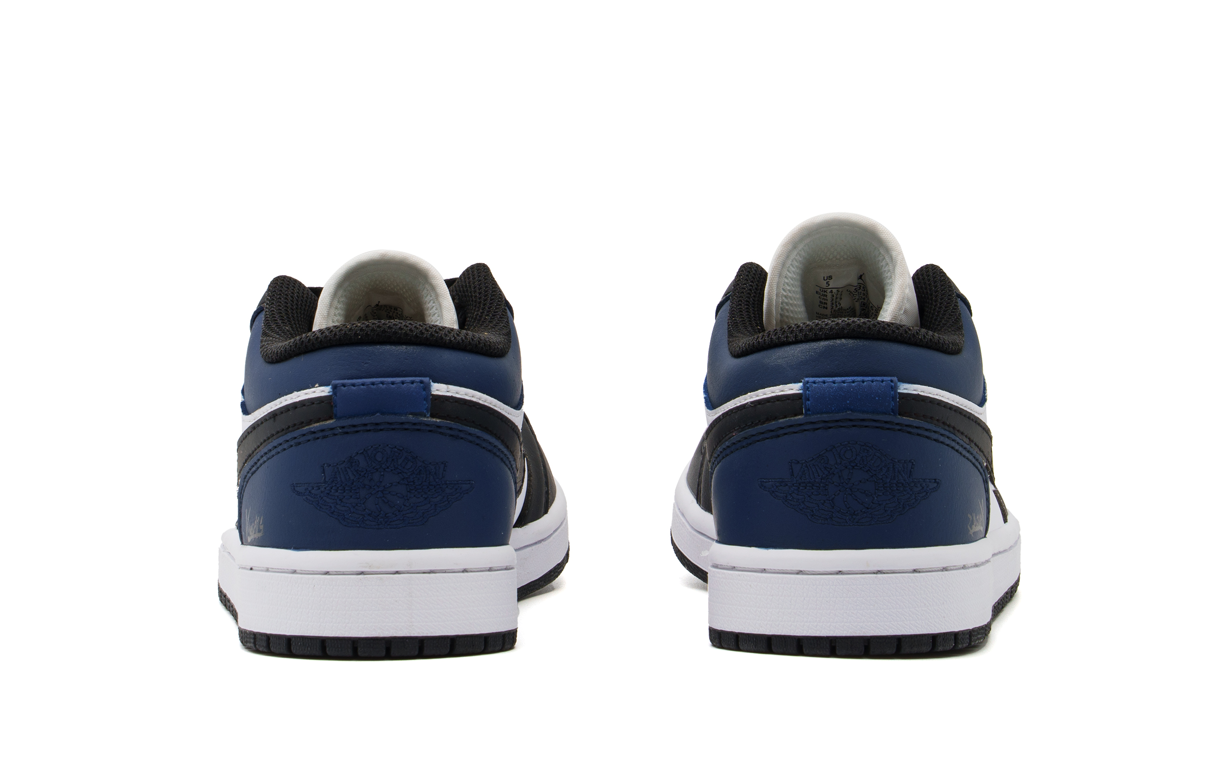 Jordan Air Jordan 1 Abrasion Resistant Low top Skateboard Shoes Unisex Blue Black
