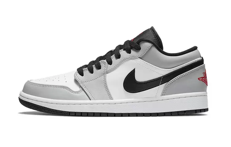 Jordan Air Jordan 1 Slip Resistant Abrasion Resistant Low top Vintage Basketball Shoes Men's Smoke Gray
