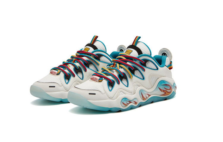 FILA FUSION X Mitchell & Ness Bank Vertical Sneakers ‘White Blue’ Women’s