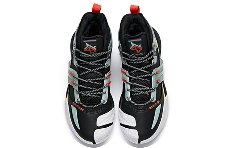 ANTA Crazy 4 Basketball Shoes Men’s High Top Black/Green/Orange
