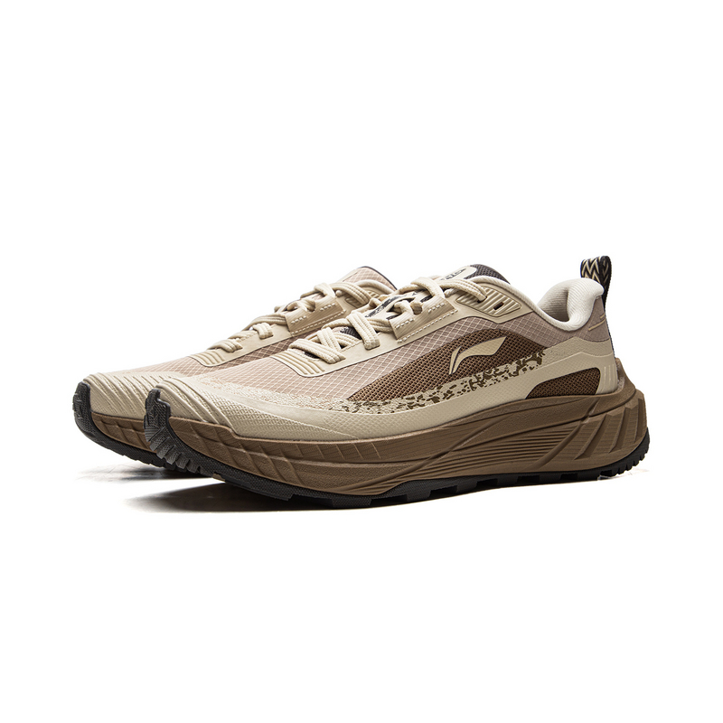 Li Ning Outdoor CF Tracing, Yijie Lite 2.0 Abrasion Resistant Support Low top Hiking Shoes Men’s Beige Brown