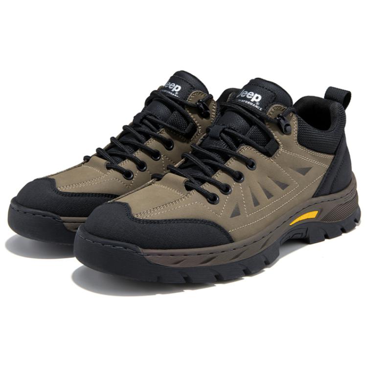 Jeep Abrasion Resistant Low top Mountaineering Shoes Men’s Khaki