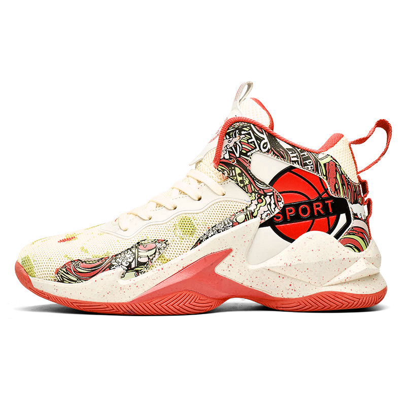 HEIWEILU Cushioning Abrasion Resistant Breathable Cushioning Abrasion Resistant Breathable Mid top Basketball Shoes
