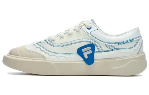 FILA FUSION CURVE Sealing Wa Curve Low top Canvas Shoes Men's White Blue