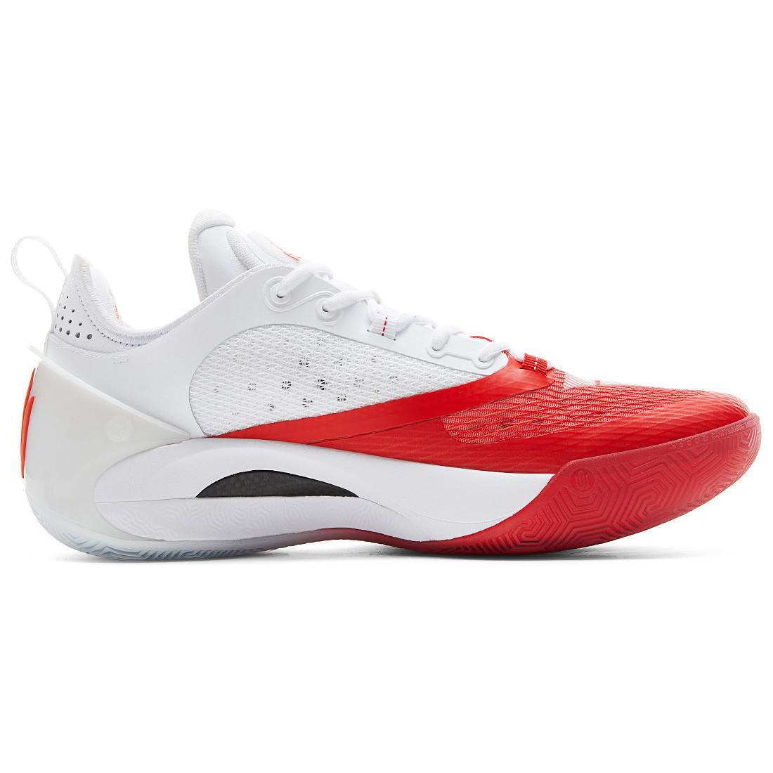 PEAK Wiggins AW2 Cushioning Slip Resistant Abrasion Resistant Rebound Low top Basketball Shoes Men’s White Red
