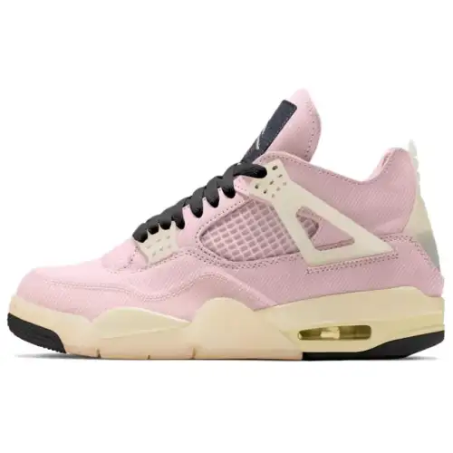 Levis x Jordan Air Jordan 4 Vintage Basketball Shoes Women's Pink Yellow