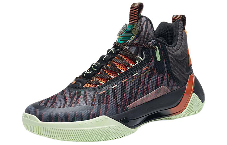 XTEP Levitation 6 Basketball Shoes Men’s Mid Top Black/Orange