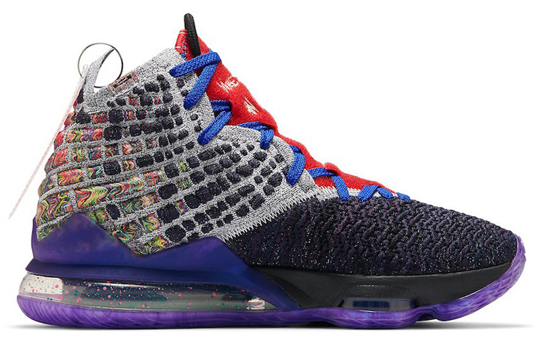 Кроссовки Nike Lebron 17 What The (фиолетово-зеленые) — Фиолетовыйзелёный — фото 3