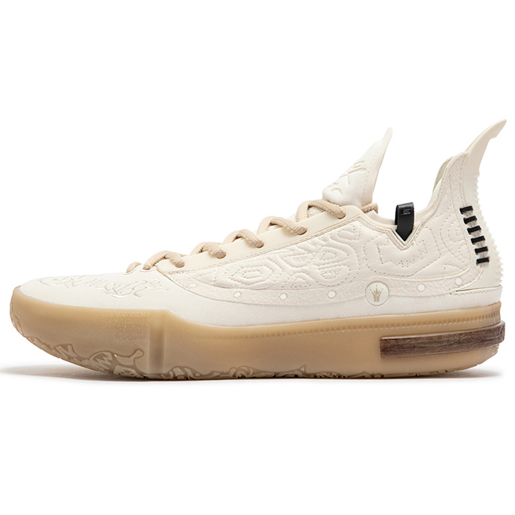 361° Joker 1 GT Synthetic Leather, TPU Low top Basketball Shoes Men’s Lotus Seed White