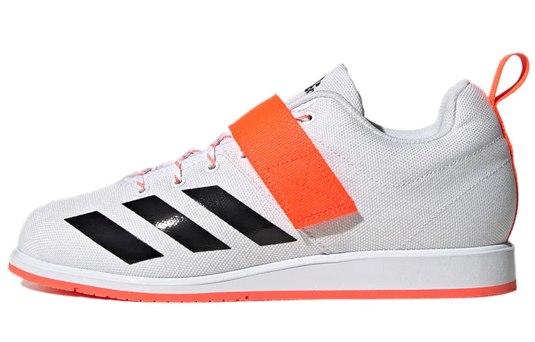 Adidas Powerlift 4 Weightlifting Abrasion Resistant Abrasion Resistant Low top Training Shoes Unisex White Black Orange