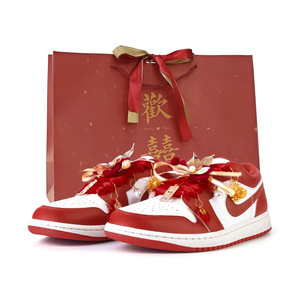 Jordan Air Jordan 1 Vintage Basketball Shoes Men's Low Top White/Red