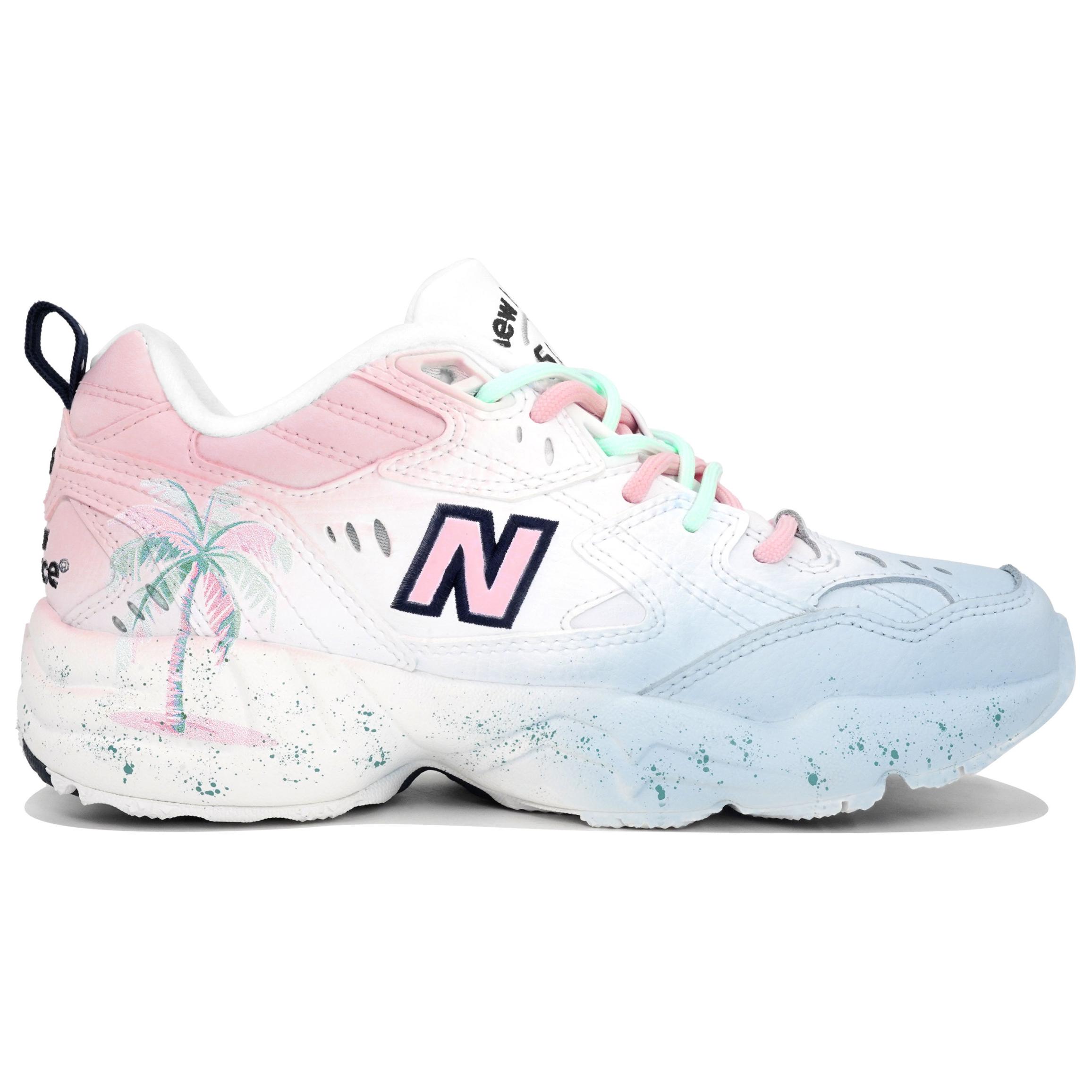 New Balance NB 608 V1 Wan Hua Nong, Summer Pink Coconut, Shopping Bag Slip Resistant Abrasion Resistant Low top