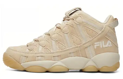 FILA Spaghetti Textile, Synthetic Leather, Split Cow Leather Comfortable And Trendy Low top Vintage Basketball Shoes