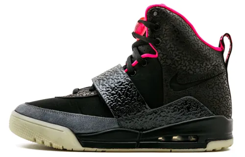 Nike Air Yeezy air yeezy 1 blink leather sporty and comfortable non-slip and wear-resistant high top retro basketball shoes men's black