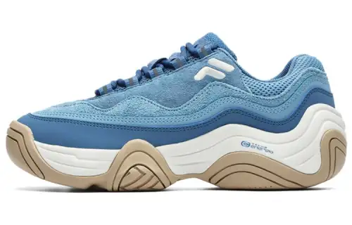 FILA FUSION HERITAGE BASKETBALL Synthetic Leather Low top Vintage Basketball Shoes Women's Blue