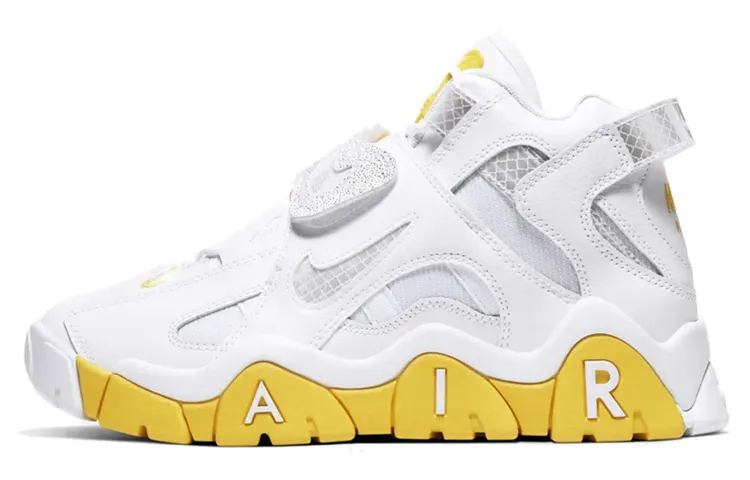 Nike Air Barrage Mid White Chrome Yellow Women's