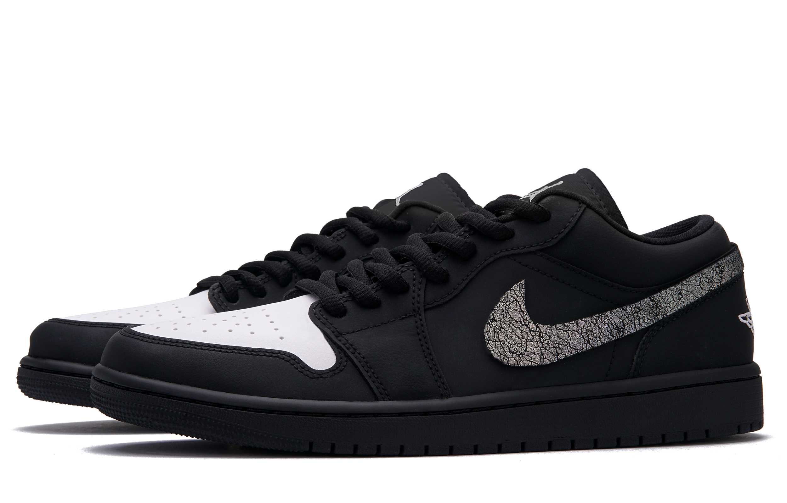 Jordan Air Jordan 1 ‘Void Crack’ Low top Vintage Basketball Shoes Unisex Black White