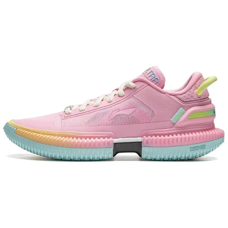 Li Ning Slip Resistant And Breathable Low top Basketball Shoes Men's Phoenix Pink
