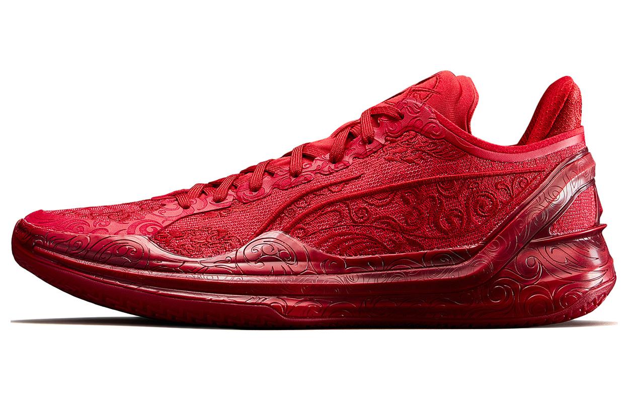 Li Ning Liren 4 V2 Basketball Shoes Unisex Low Top Samba Red