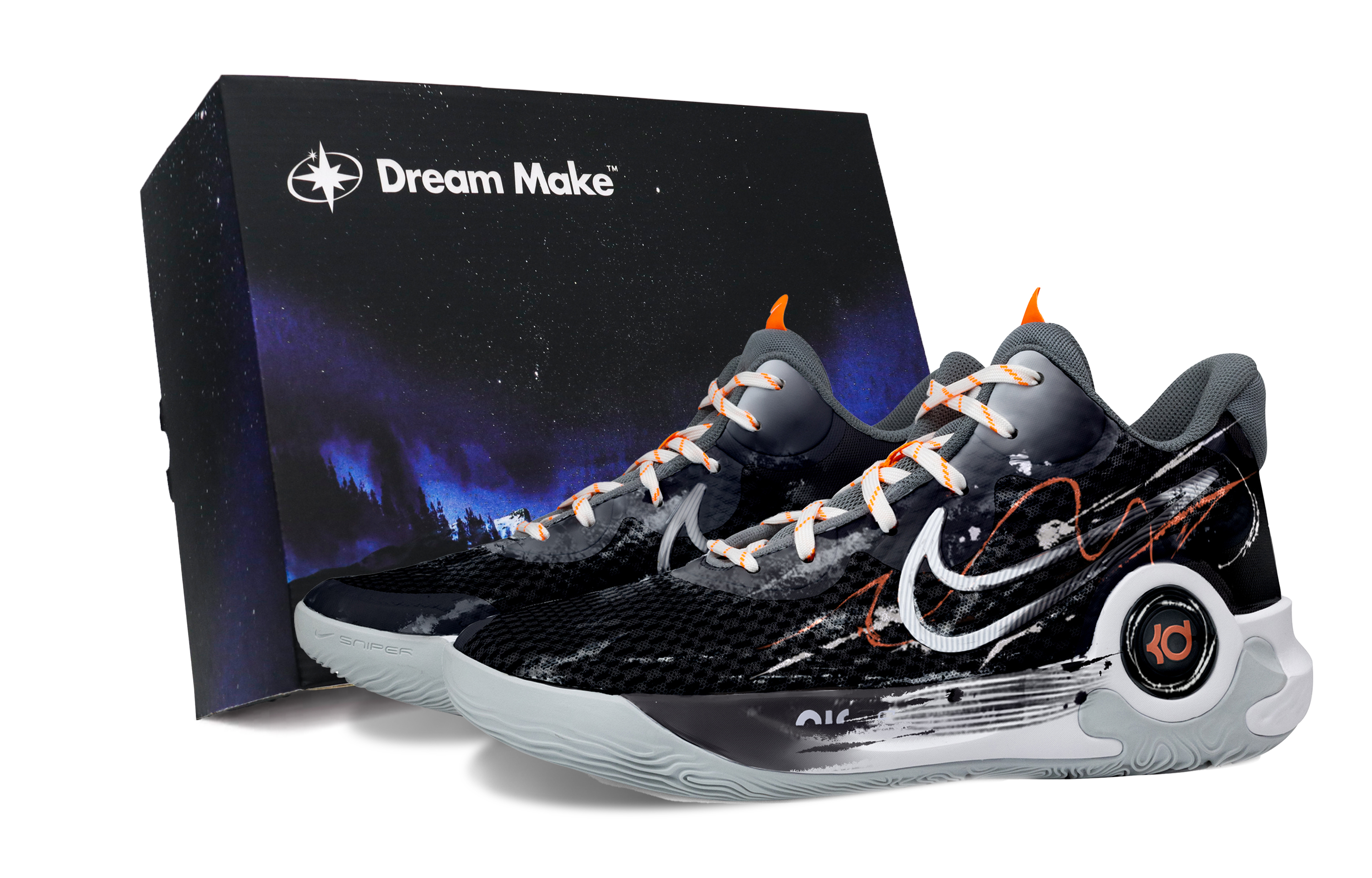 Nike KD Trey 5 IX Basketball Shoes Unisex Mid Top Black/White/Gray