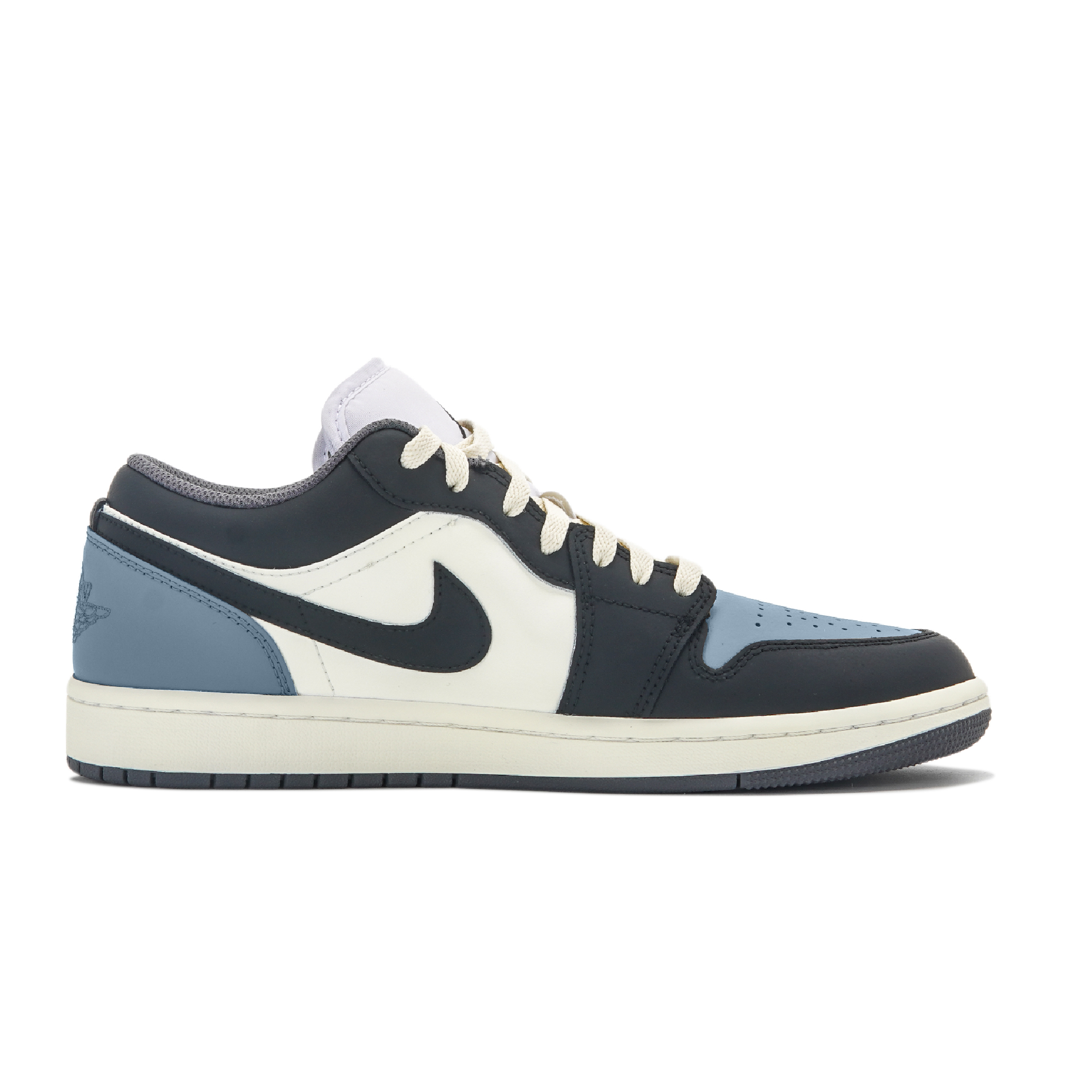 Jordan Air Jordan 1 Abrasion Resistant Abrasion Resistant Low top Vintage Basketball Shoes Unisex Black Blue