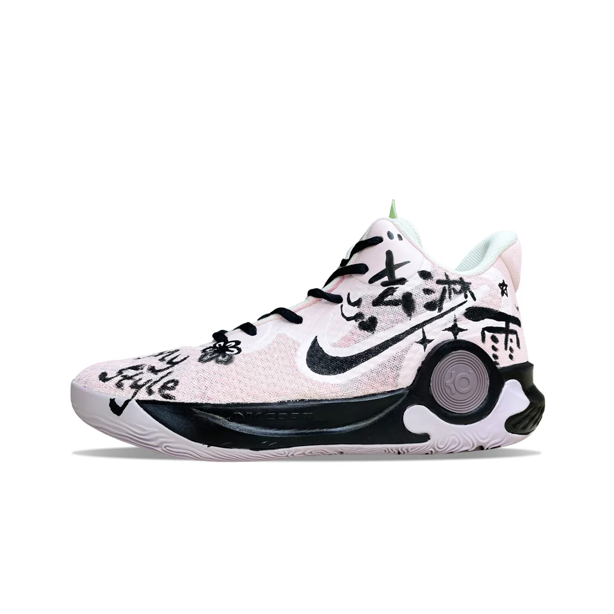 Nike KD 5 Go For A Rain Shower. Cushioning Slip Resistant Mid top Basketball Shoes Unisex Pink