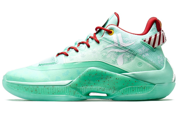 XTEP Levitation 4 Jeremy Lin Tactical Boots Low top Basketball Shoes Men’s Green Red