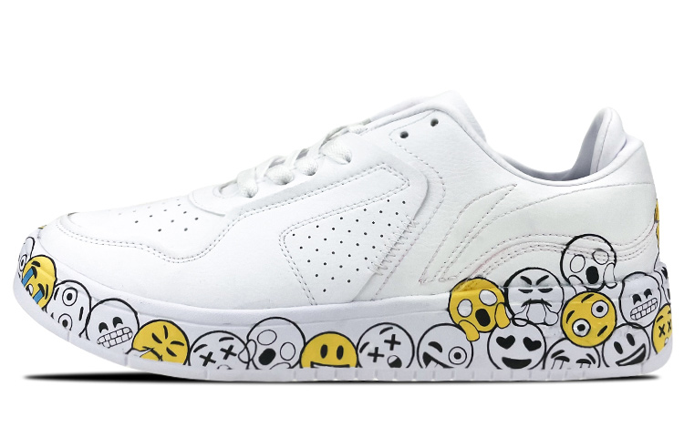 Li Ning Street Player Low top Skateboard Shoes Women's White Yellow