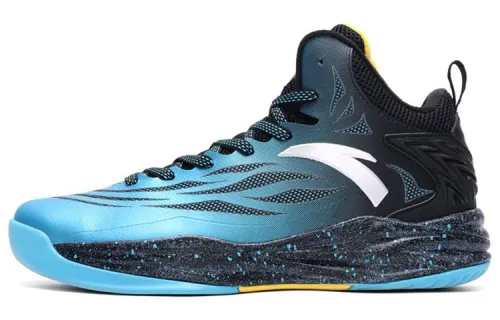 ANTA KT2 Basketball Shoes Men's Mid Top Blue/Black/Yellow