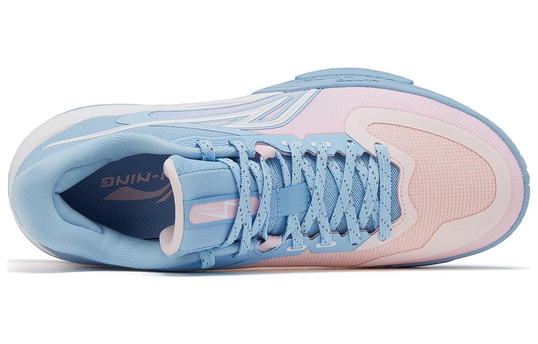 Li Ning Flash 3 Comfortable Cushioning Slip Resistant Abrasion Resistant Low top Basketball Shoes Men’s Blue Pink