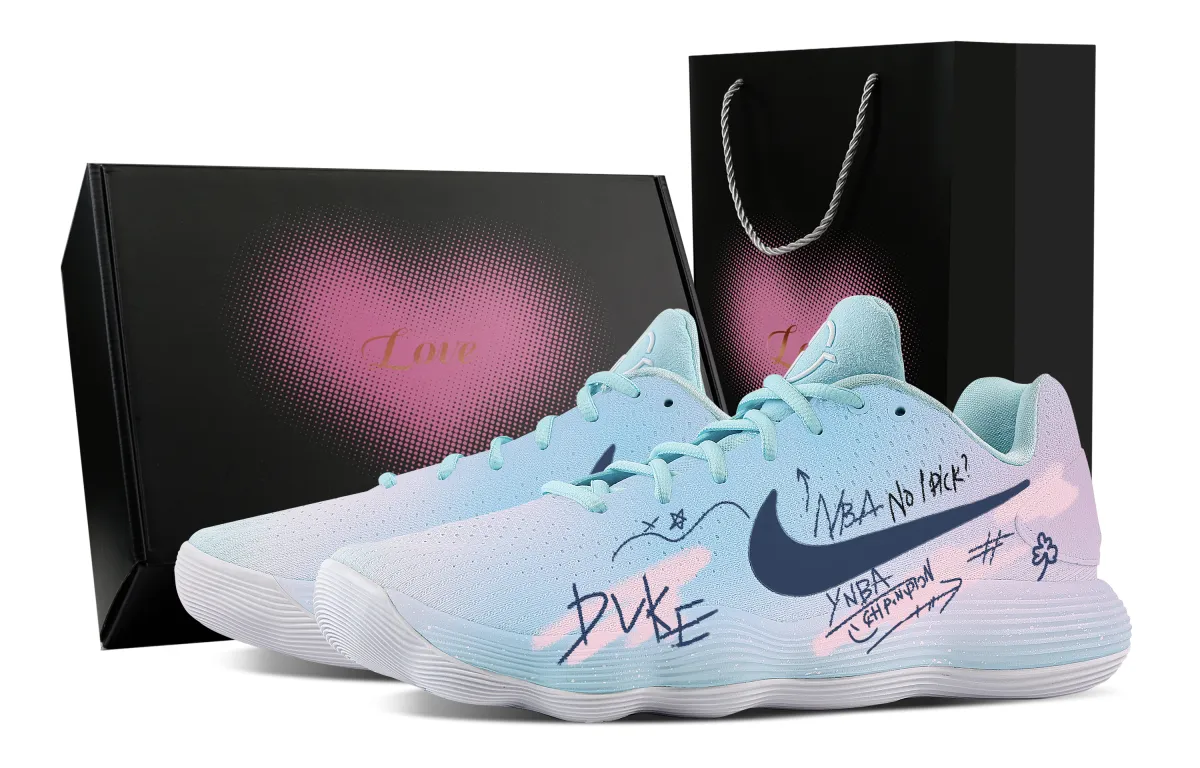Nike Hyperdunk 2017 Street Graffiti, Heart Box Cushioning Coverage Support Low top Basketball Shoes Men's