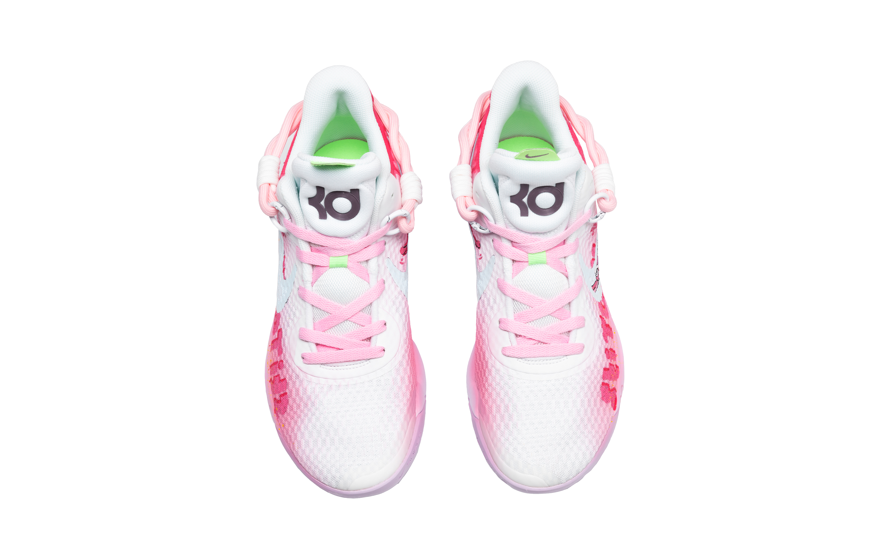 Nike KD Trey 5 IX Slip Resistant Abrasion Resistant Mid top Vintage Basketball Shoes Unisex Light Pink