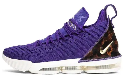 Nike Lebron 16 comfortable non-slip lightweight mid-top basketball shoes men's purple