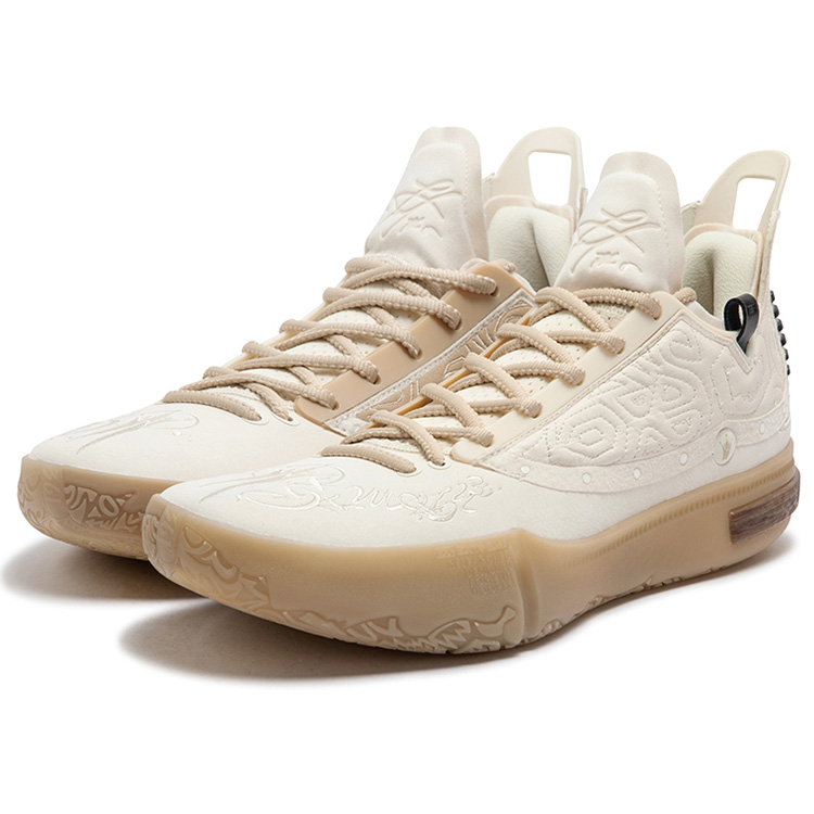 361° Joker 1 GT Synthetic Leather, TPU Low top Basketball Shoes Men’s Lotus Seed White