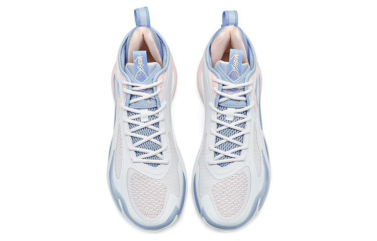 XTEP Battle 2 Cushioning Abrasion Resistant Rebound Low top Basketball Shoes Men’s White Pink Purple